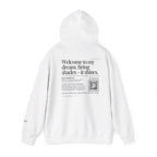 Hoodie — Minimal White Label Back-Print Hooded Sweatshirt