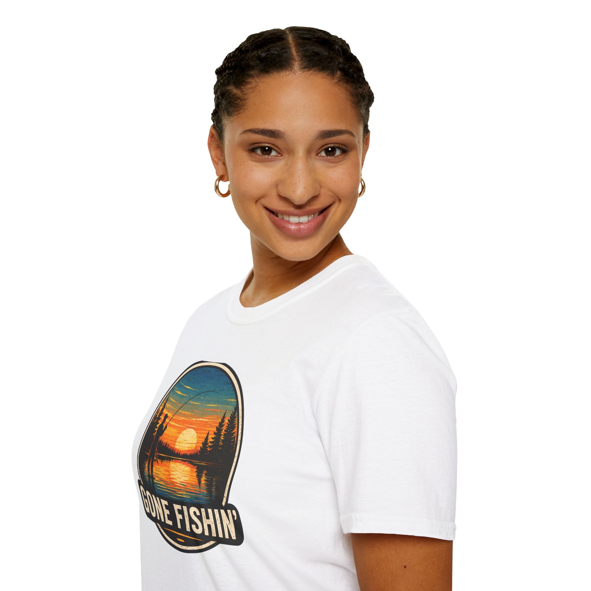 Gone Fishin' Sunset T-Shirt – Vintage Fishing Graphic Tee