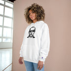 Minimalist Portrait Hoodie — Monochrome Sunglasses Face Graphic