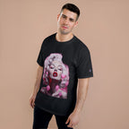 Retro Glam Marilyn Graphic T-Shirt — Pink Pinup Art Tee