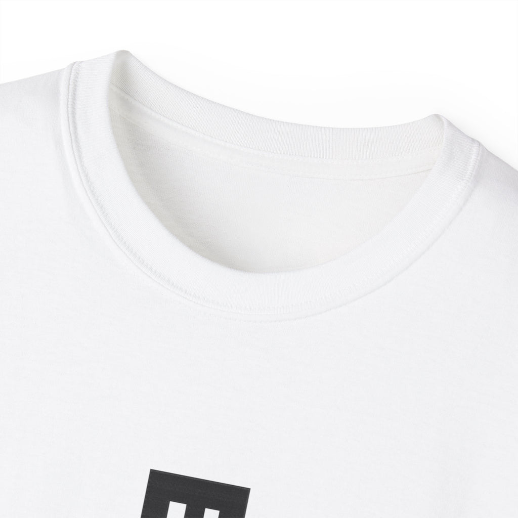 Vertical 'EVOIR' Logo Tee — Minimalist Graphic Cotton T-Shirt