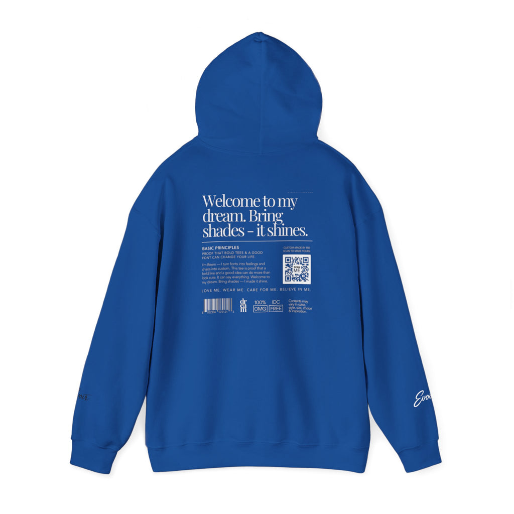Hoodie — Minimal White Label Back-Print Hooded Sweatshirt