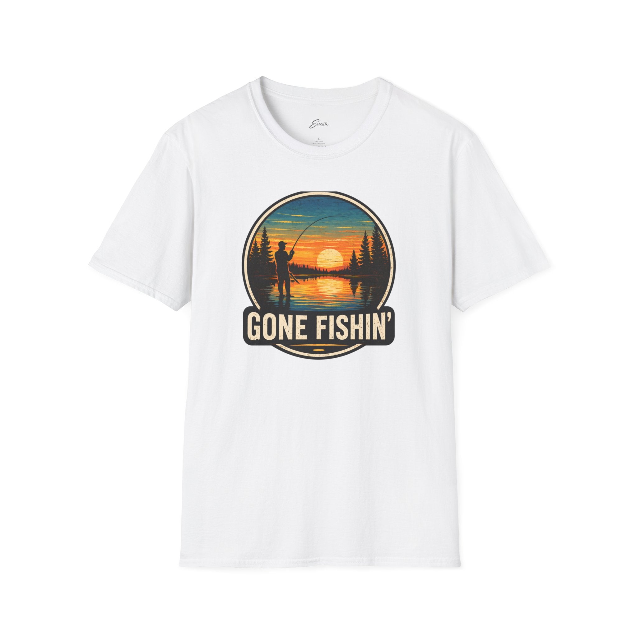 Gone Fishin' Sunset T-Shirt – Vintage Fishing Graphic Tee