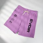 Evoir Graphic Sweat Shorts — Minimal Tech Logo Fleece Lounge Shorts