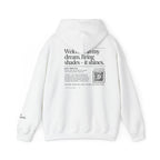 Hoodie — Minimal White Label Back-Print Hooded Sweatshirt