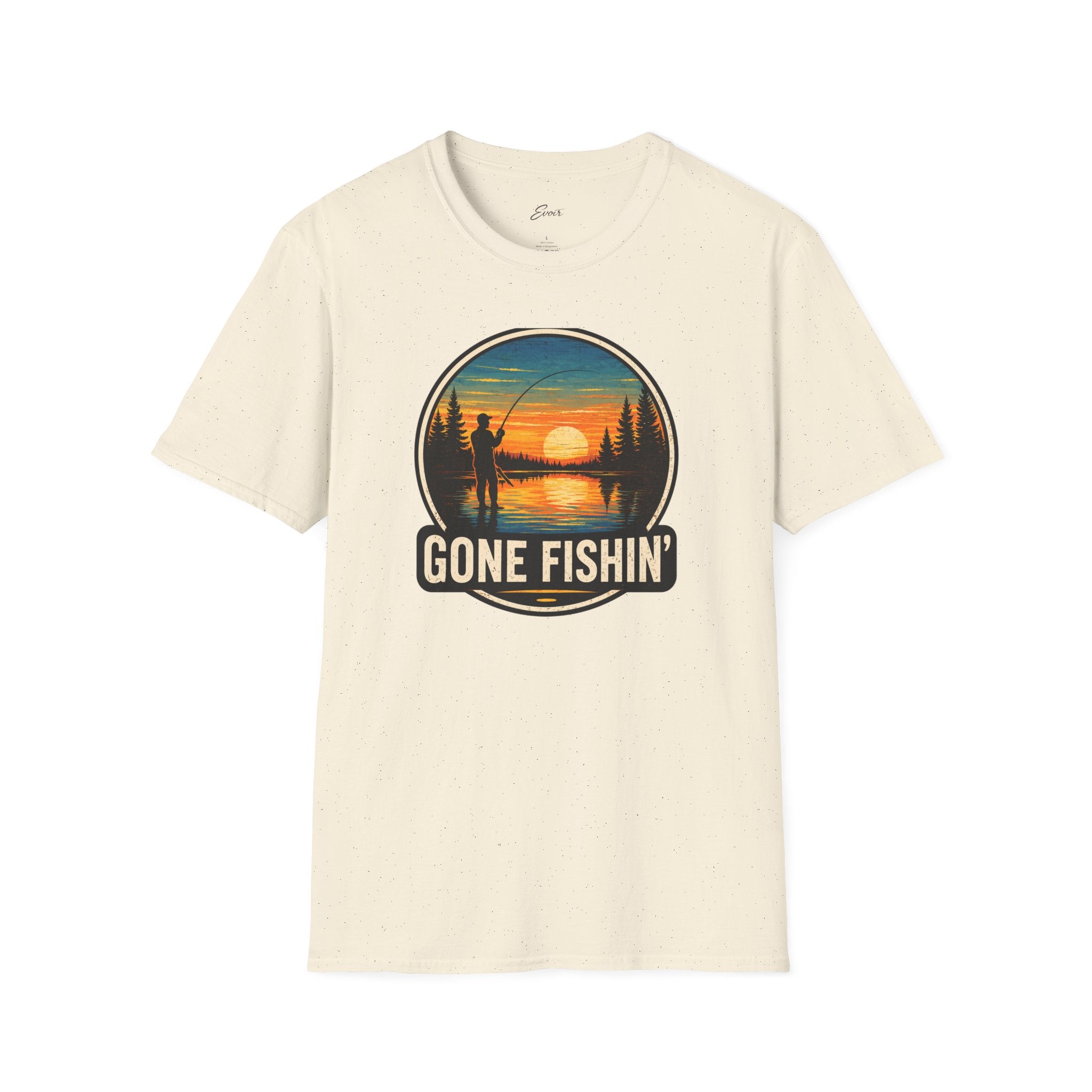 Gone Fishin' Sunset T-Shirt – Vintage Fishing Graphic Tee