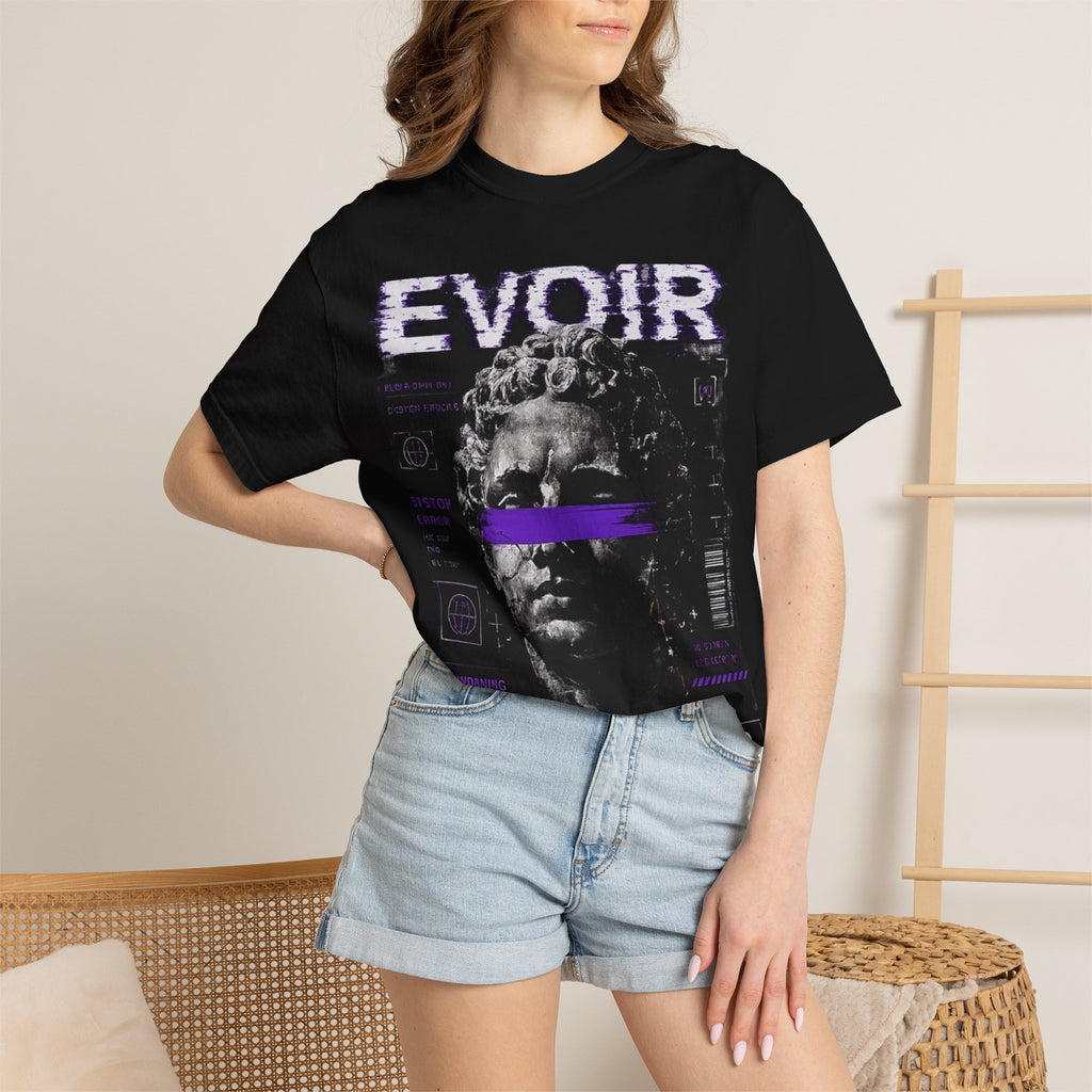System Error T-Shirt — EVOIR Glitch Statue Graphic Tee