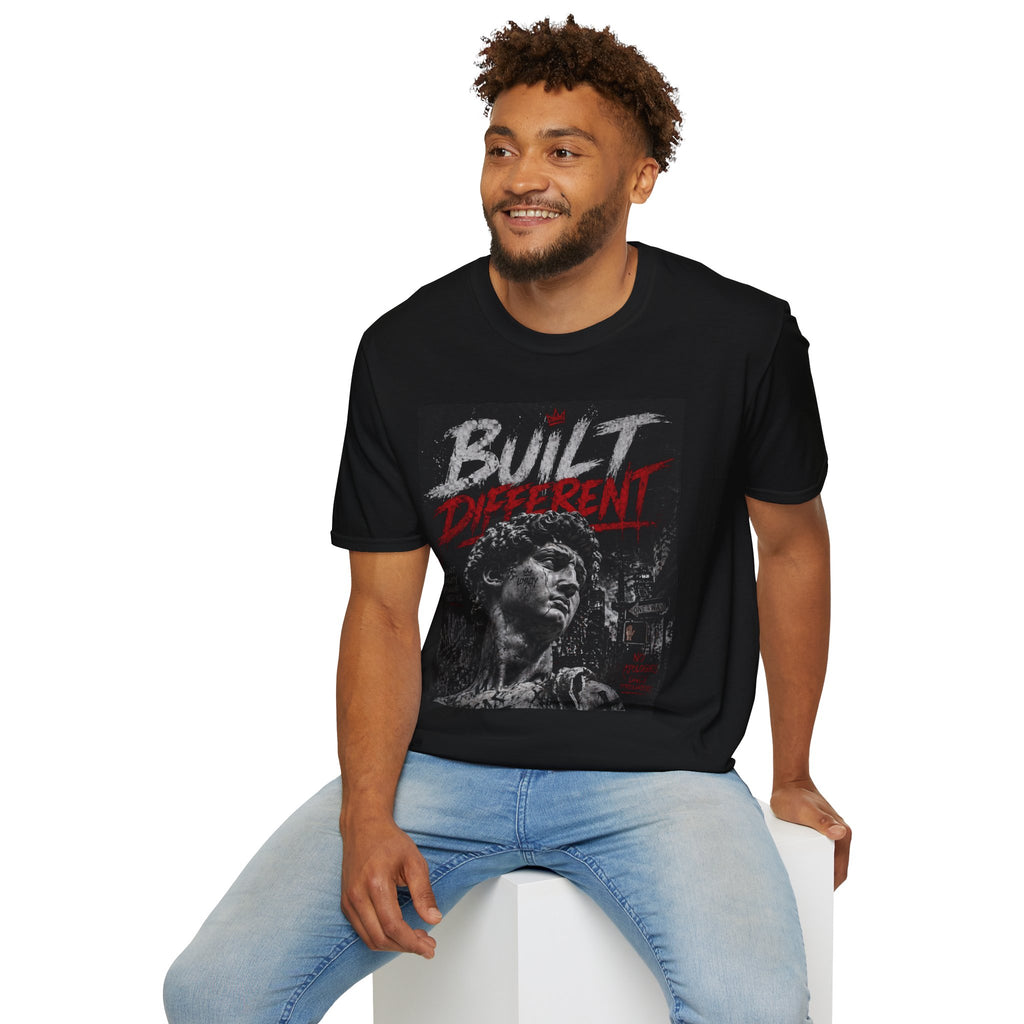 Built Different T-Shirt — Retro Statue Graphic Tee