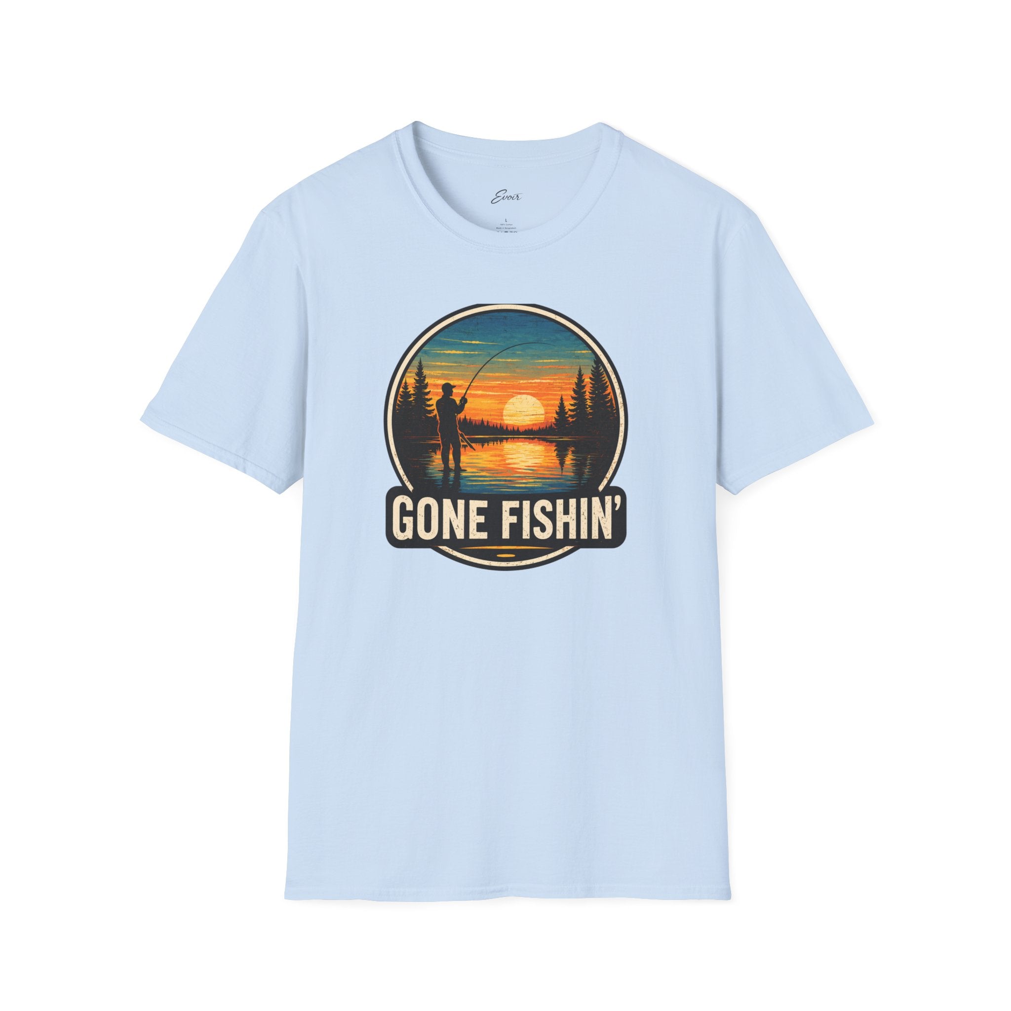 Gone Fishin' Sunset T-Shirt – Vintage Fishing Graphic Tee