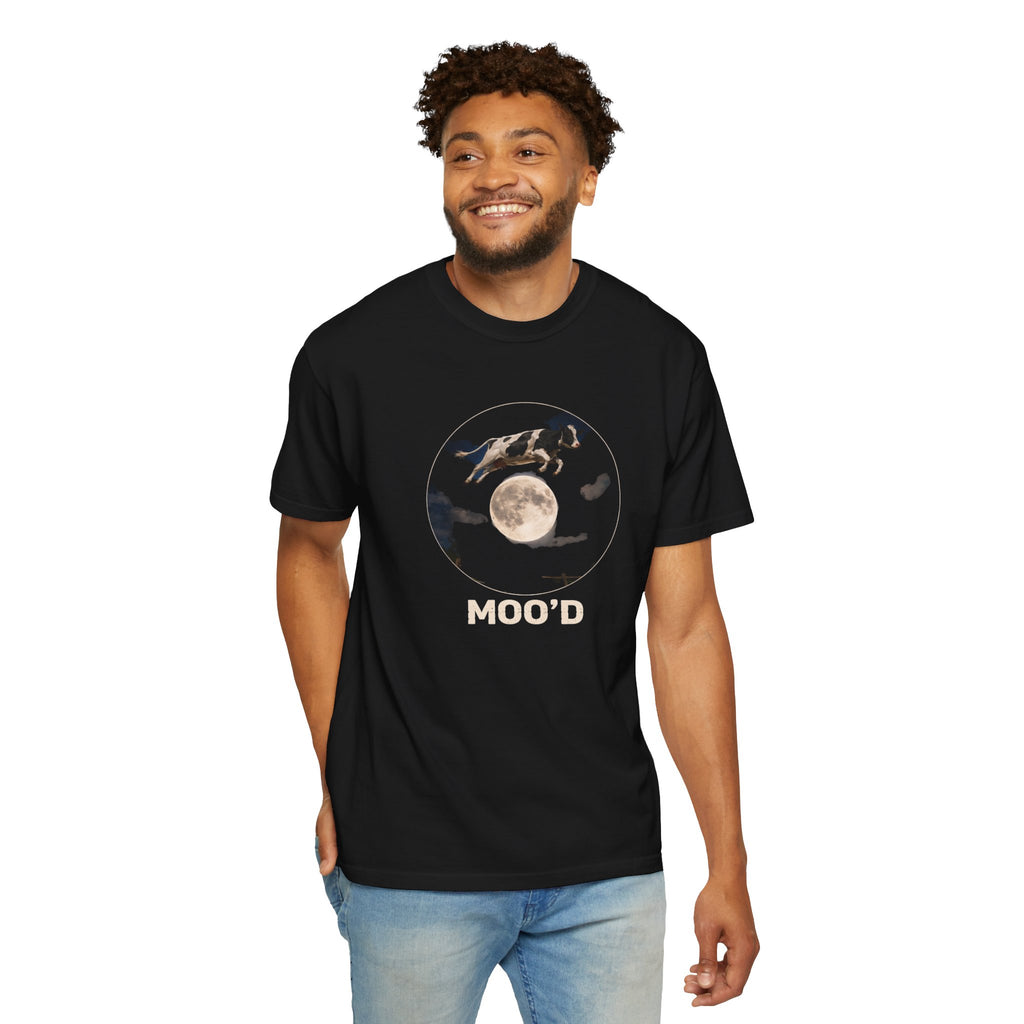 Mood Moon T-Shirt — "MOO'D" Graphic Tee