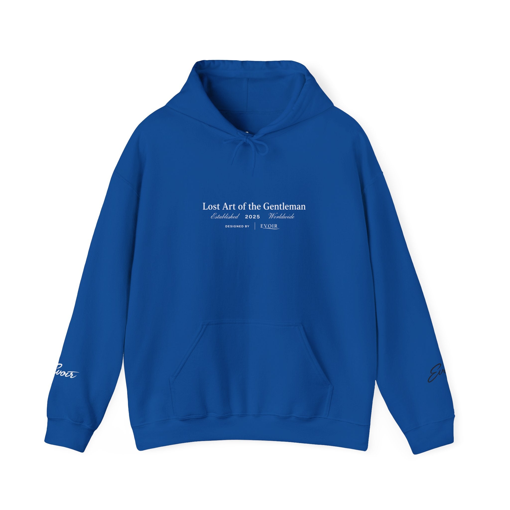 Hoodie — Minimal White Label Back-Print Hooded Sweatshirt