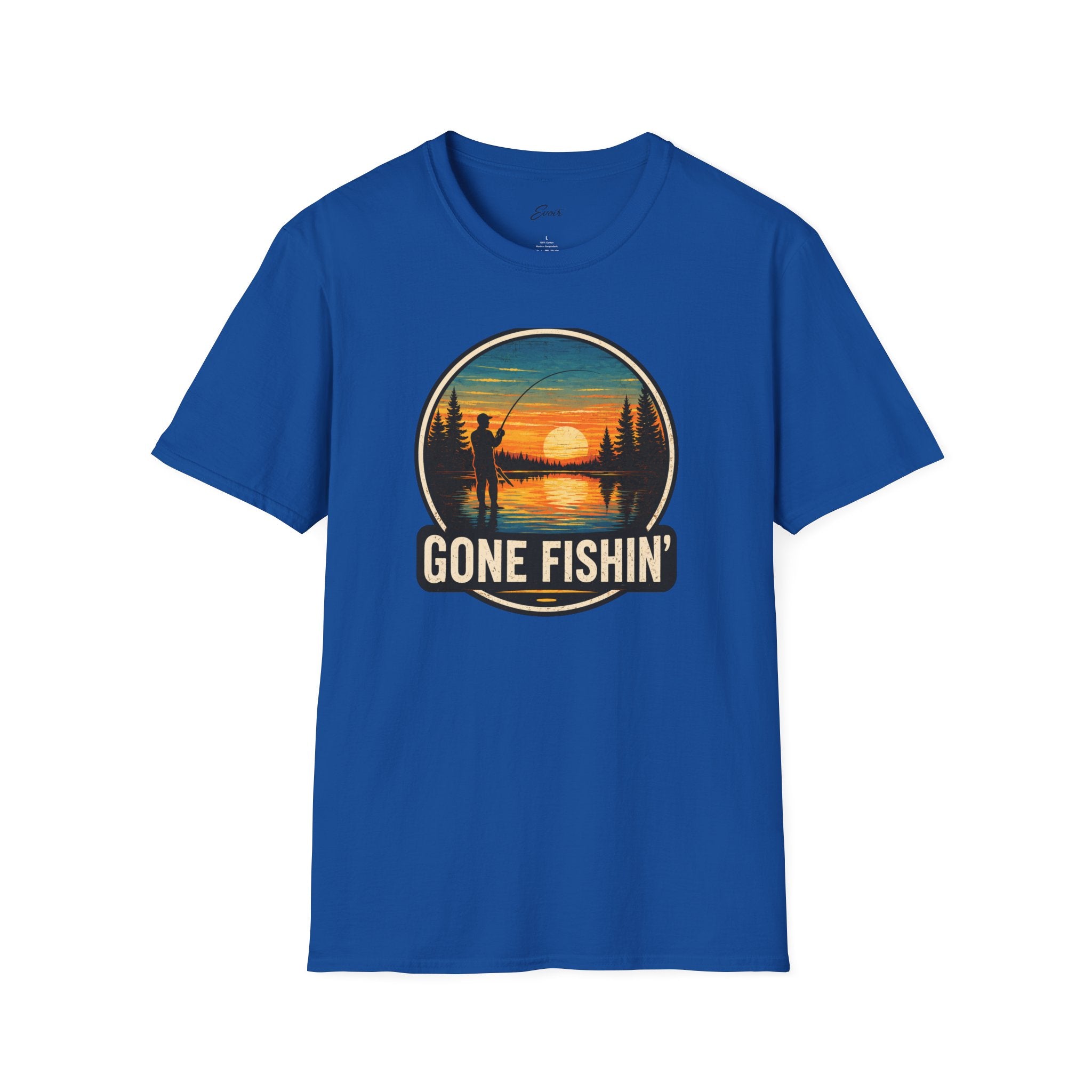 Gone Fishin' Sunset T-Shirt – Vintage Fishing Graphic Tee