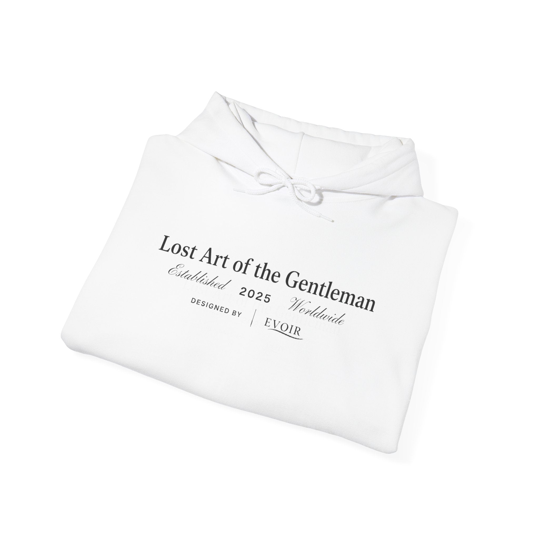 Hoodie — Minimal White Label Back-Print Hooded Sweatshirt