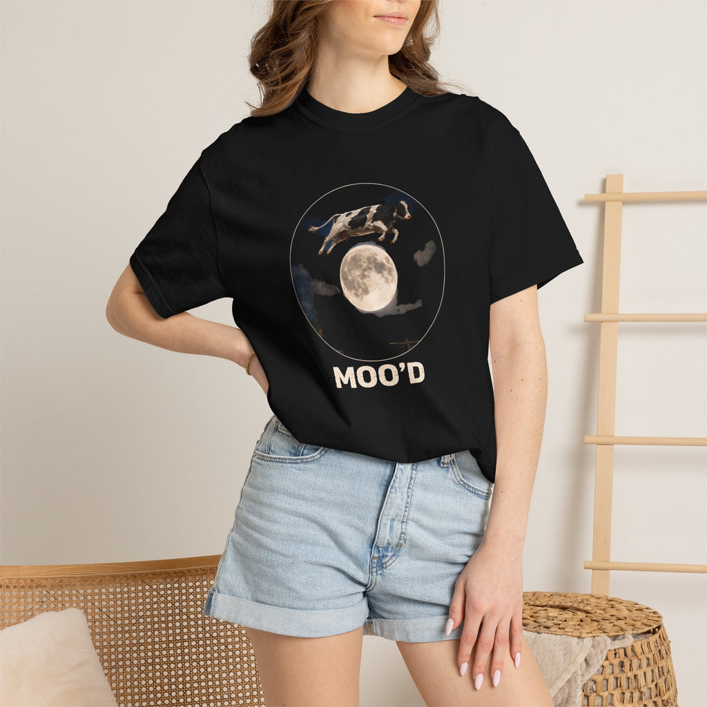 Mood Moon T-Shirt — "MOO'D" Graphic Tee