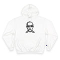 Minimalist Portrait Hoodie — Monochrome Sunglasses Face Graphic