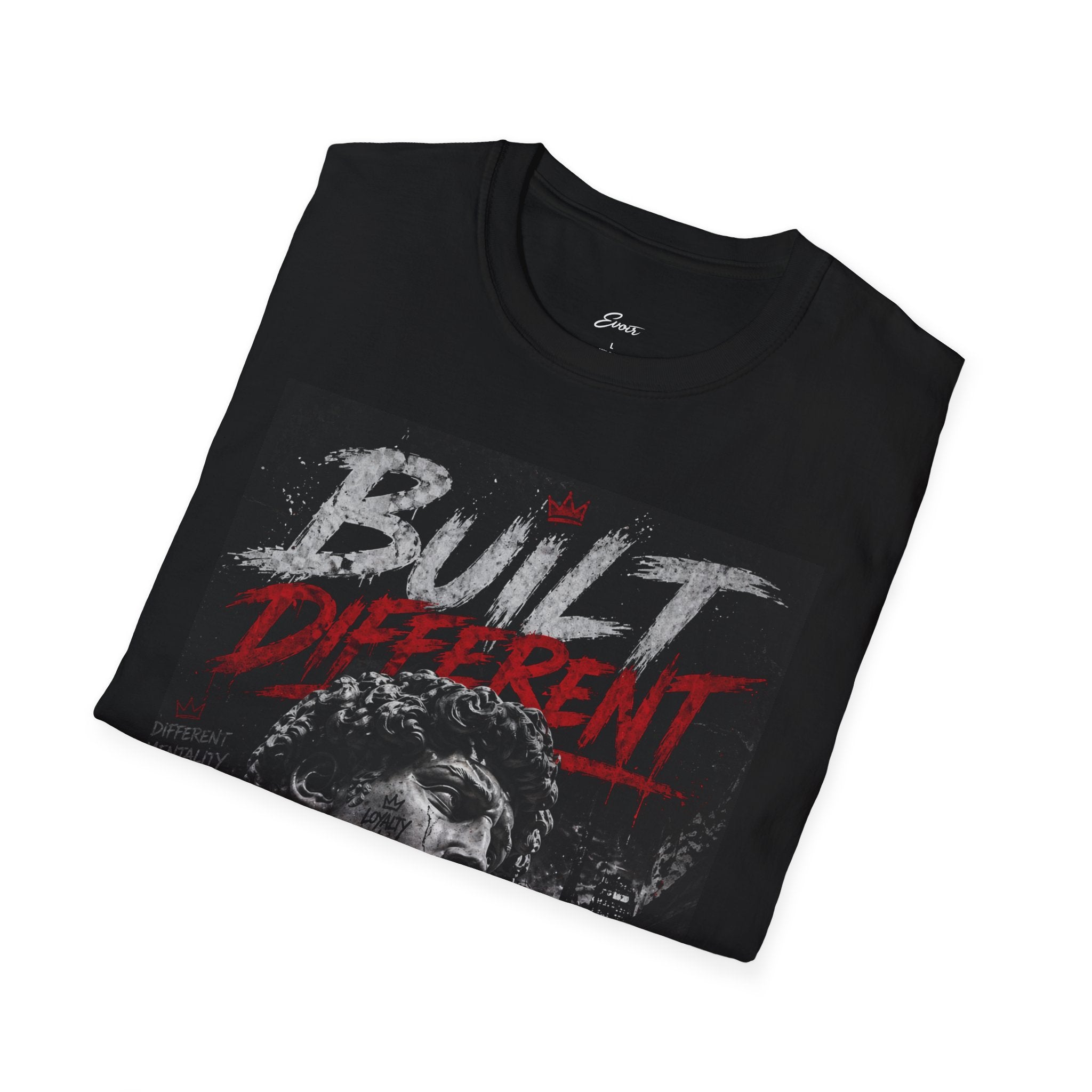 Built Different T-Shirt — Retro Statue Graphic Tee