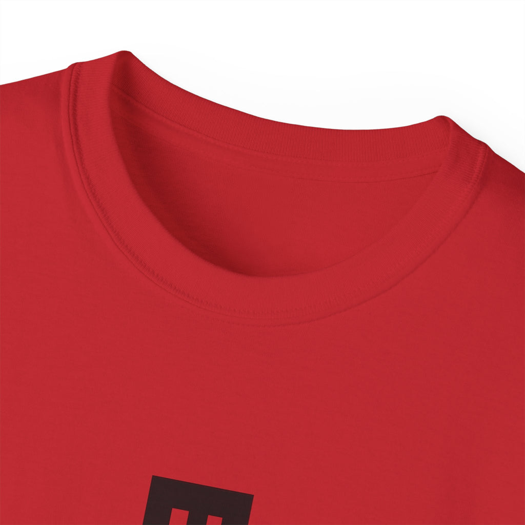 Vertical 'EVOIR' Logo Tee — Minimalist Graphic Cotton T-Shirt