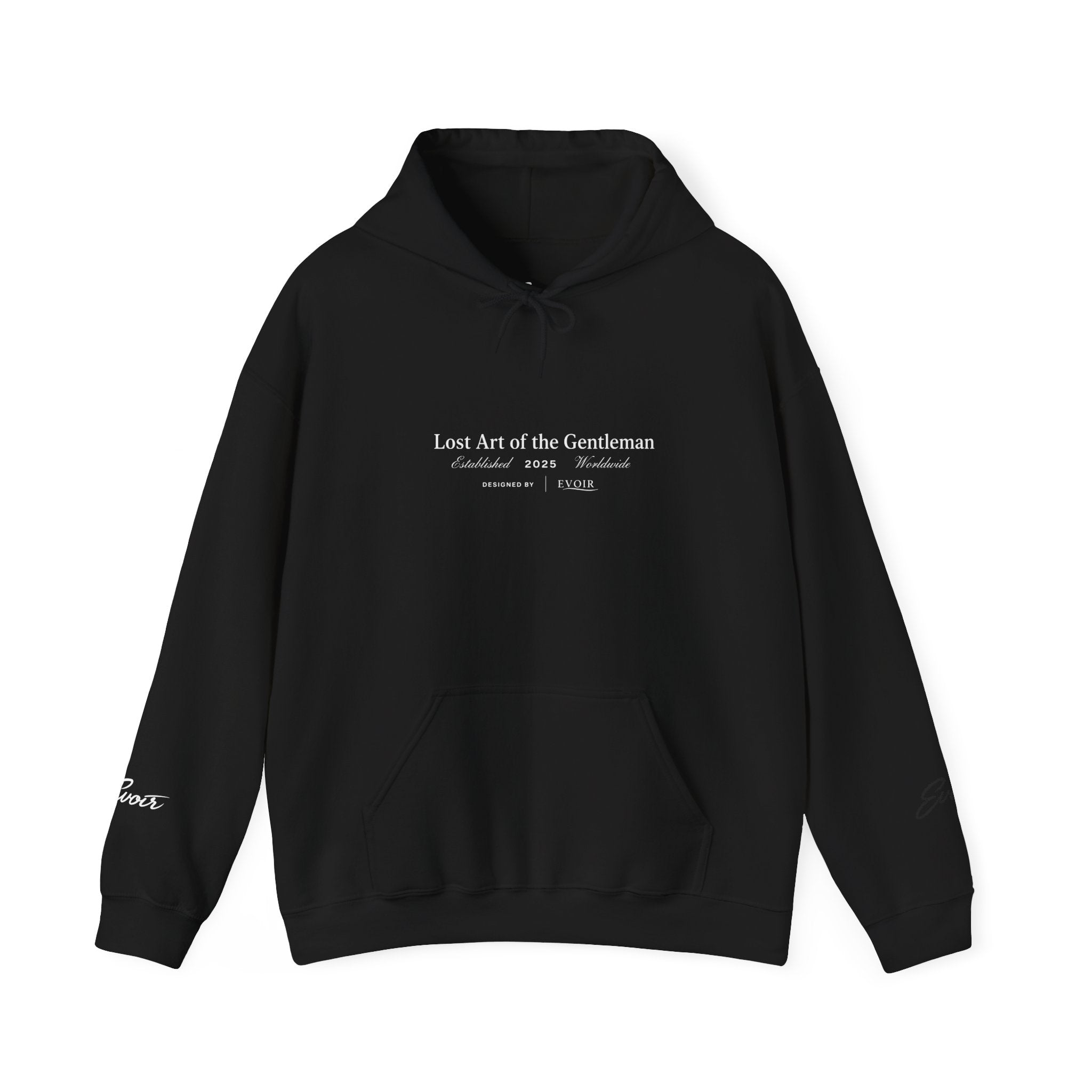 Hoodie — Minimal White Label Back-Print Hooded Sweatshirt