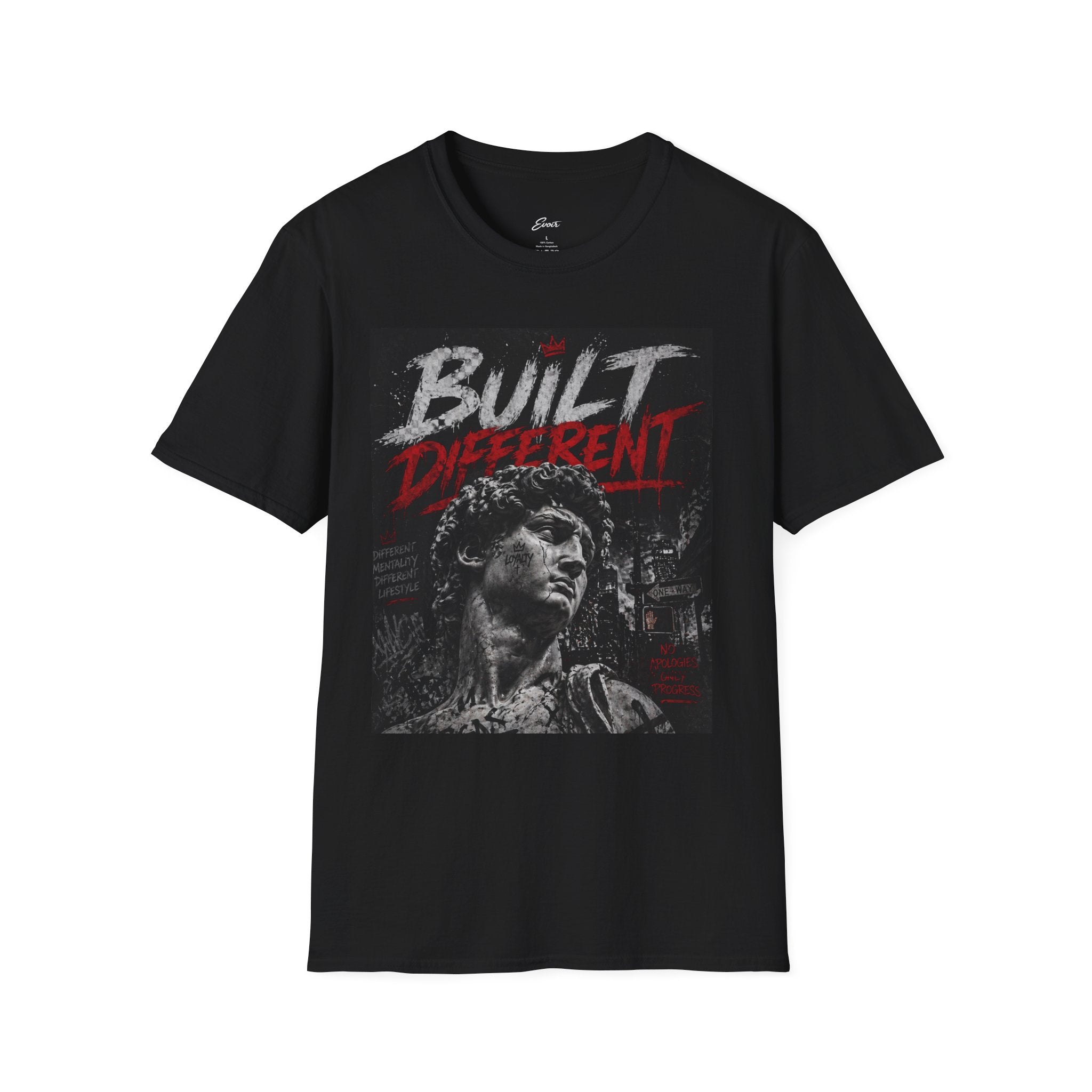 Built Different T-Shirt — Retro Statue Graphic Tee