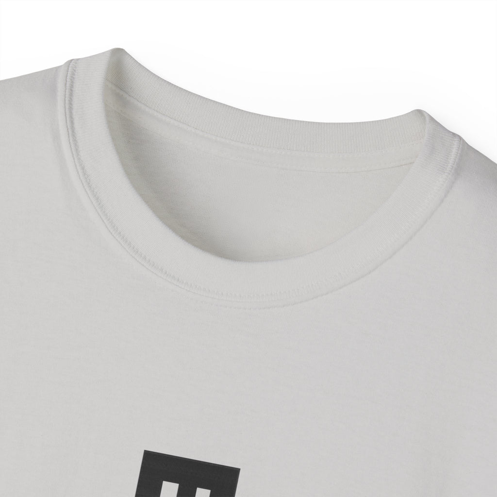 Vertical 'EVOIR' Logo Tee — Minimalist Graphic Cotton T-Shirt