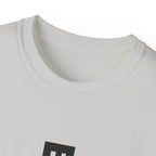 Vertical 'EVOIR' Logo Tee — Minimalist Graphic Cotton T-Shirt
