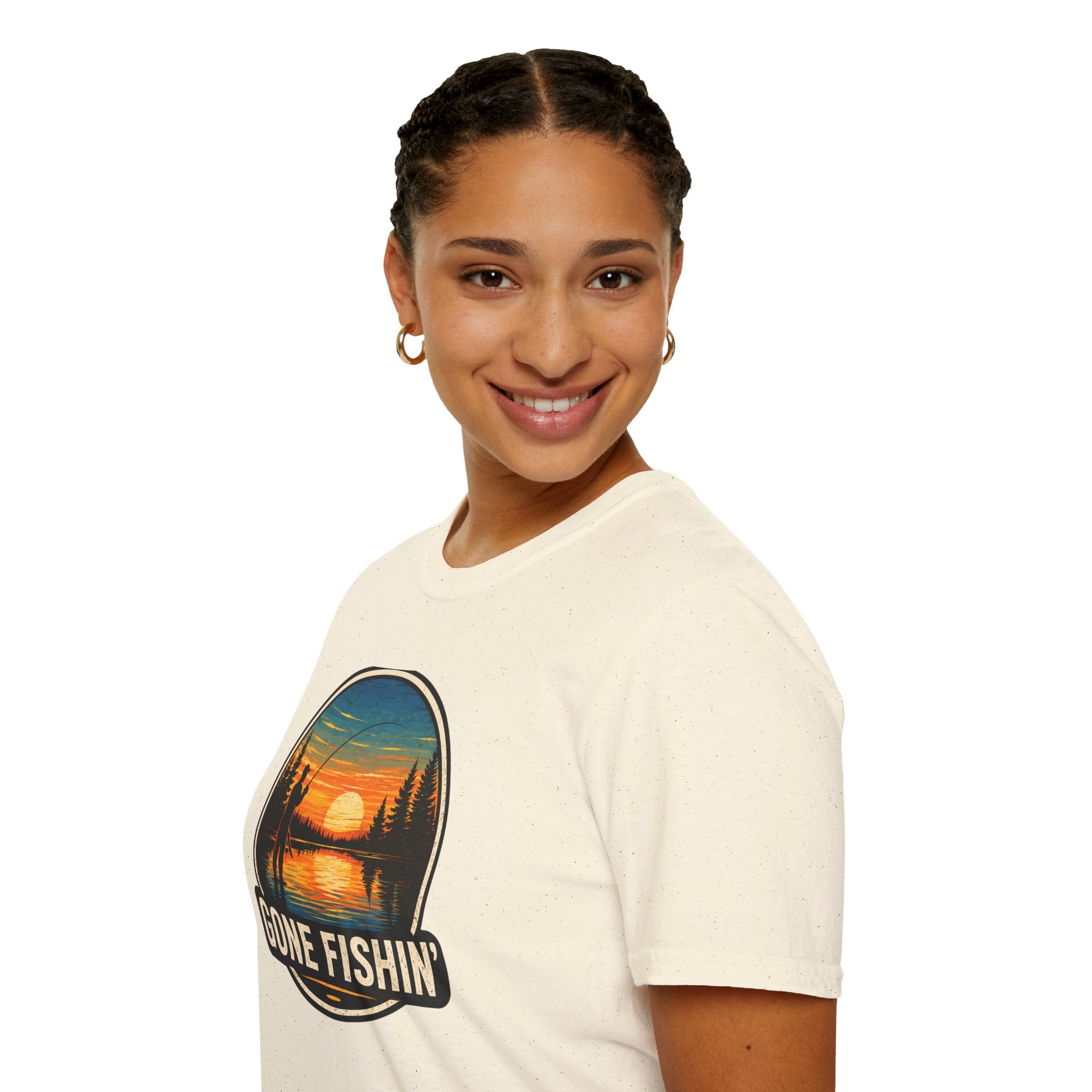 Gone Fishin' Sunset T-Shirt – Vintage Fishing Graphic Tee