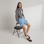 Evoir Graphic Sweat Shorts — Minimal Tech Logo Fleece Lounge Shorts