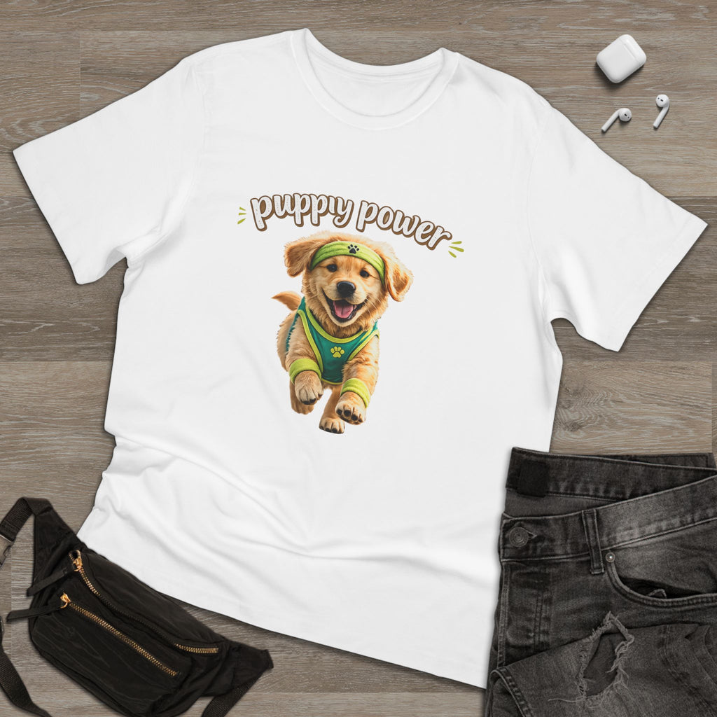 Puppy Power T-Shirt — Cute Golden Retriever Puppy Graphic Tee
