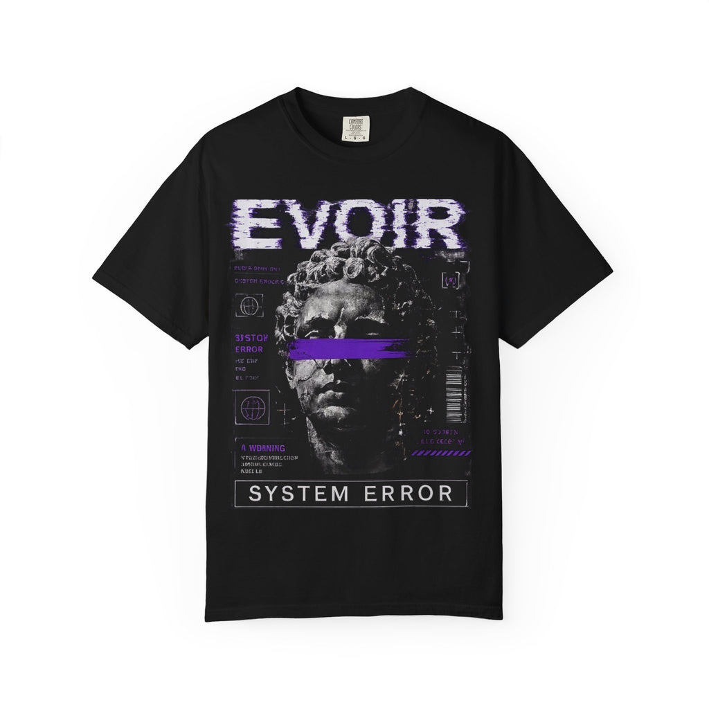System Error T-Shirt — EVOIR Glitch Statue Graphic Tee