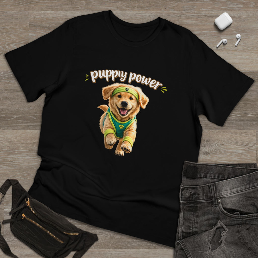 Puppy Power T-Shirt — Cute Golden Retriever Puppy Graphic Tee