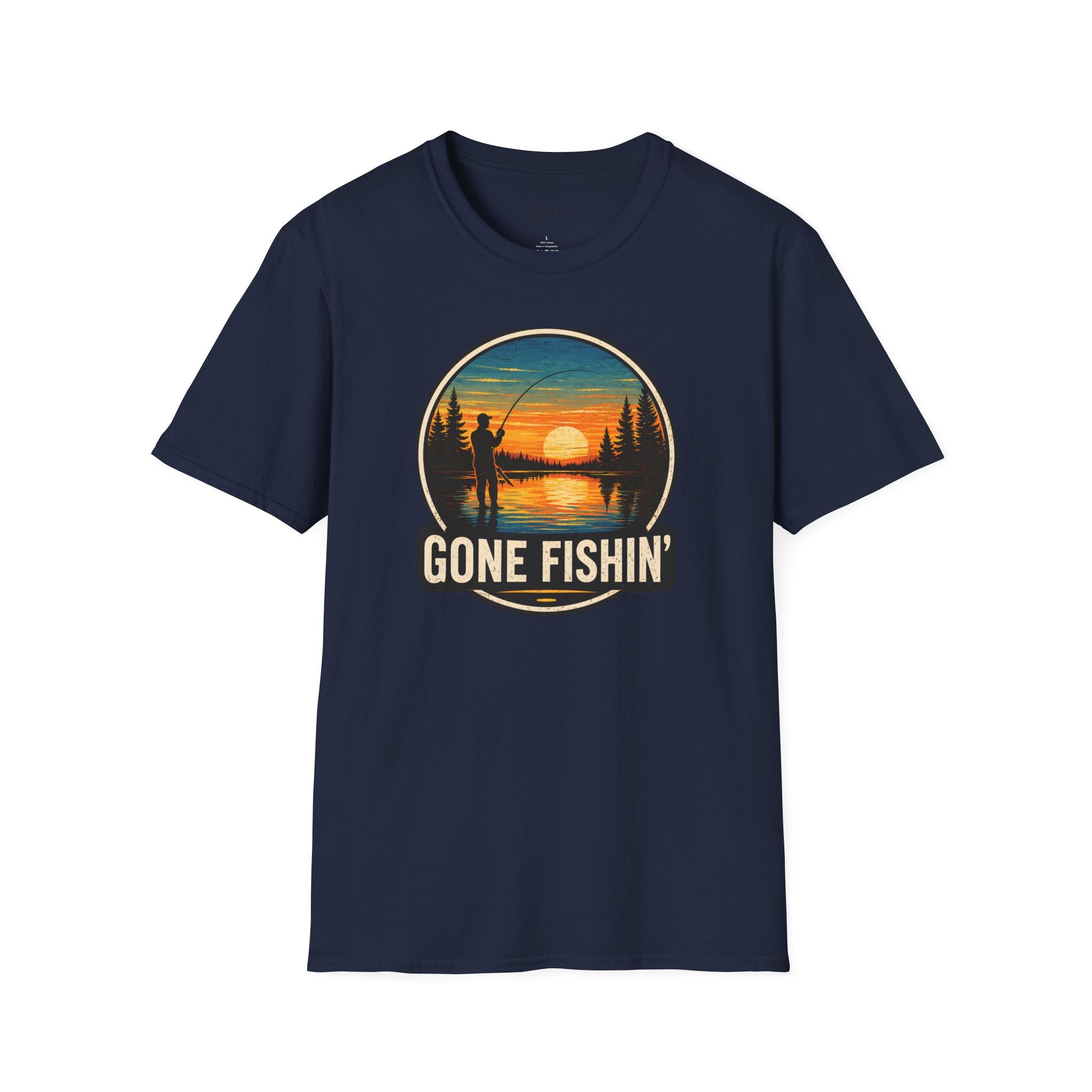 Gone Fishin' Sunset T-Shirt – Vintage Fishing Graphic Tee
