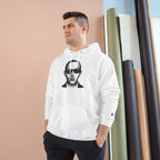 Minimalist Portrait Hoodie — Monochrome Sunglasses Face Graphic