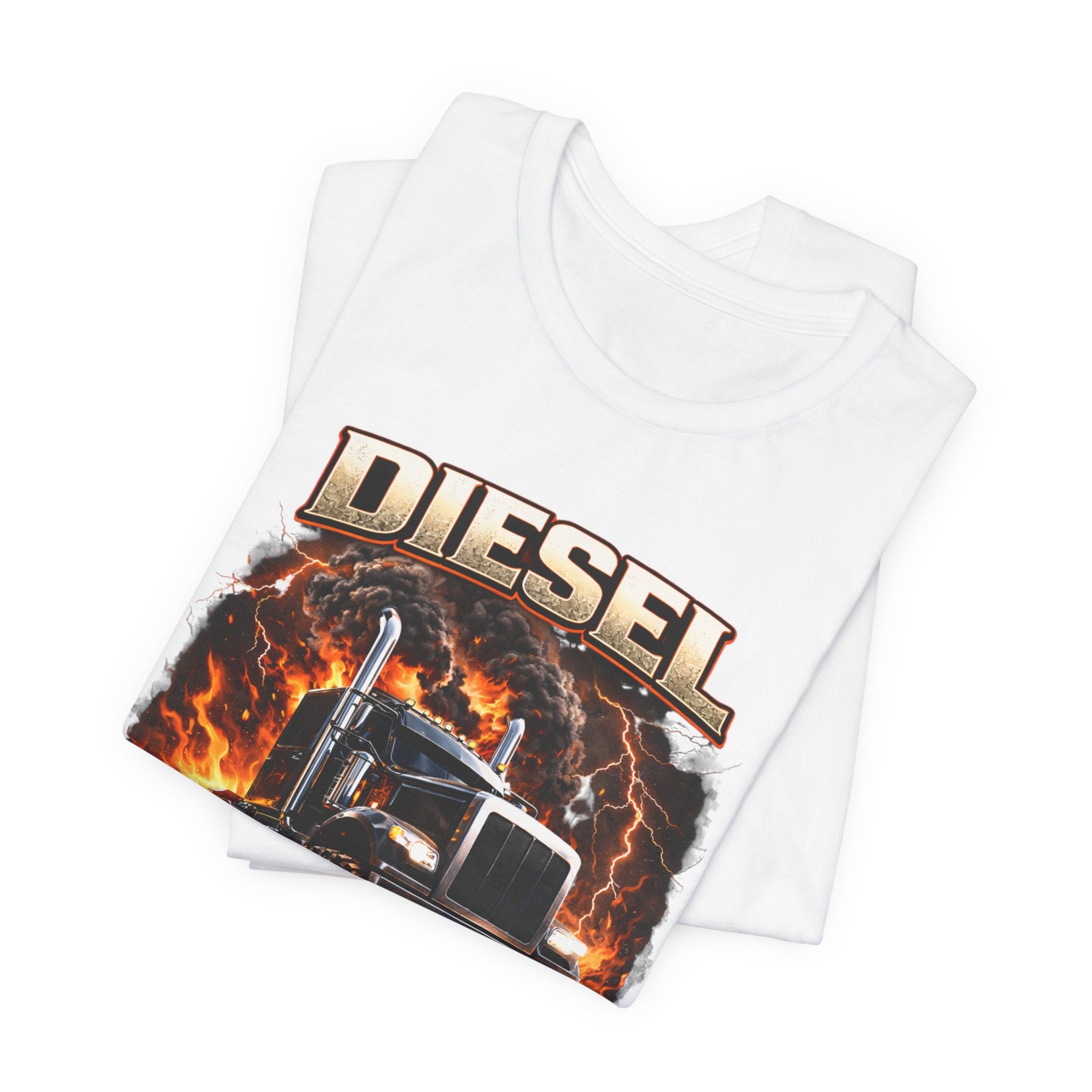 Diesel Power Truck Tee — Flame Semi Truck Graphic Shirt