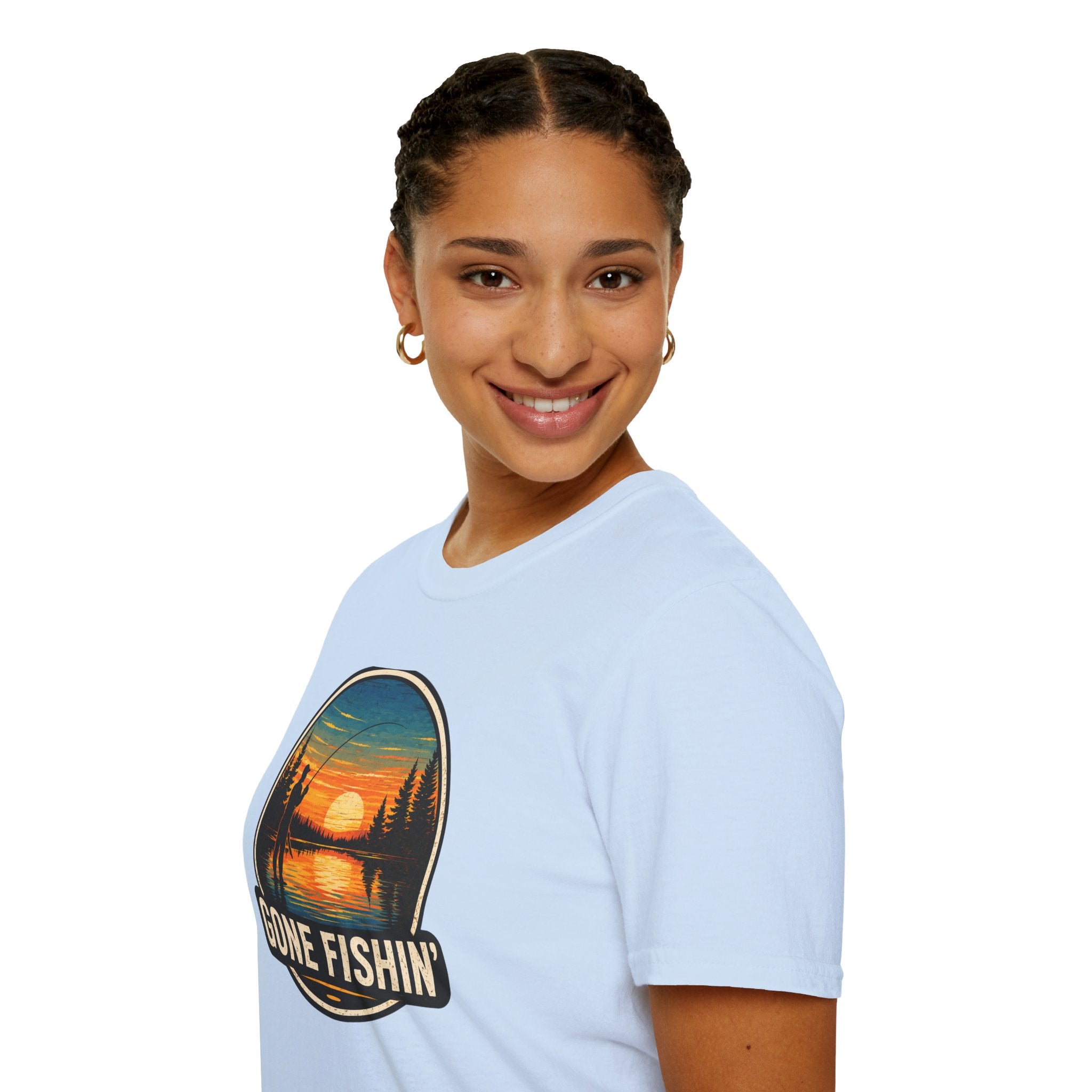 Gone Fishin' Sunset T-Shirt – Vintage Fishing Graphic Tee