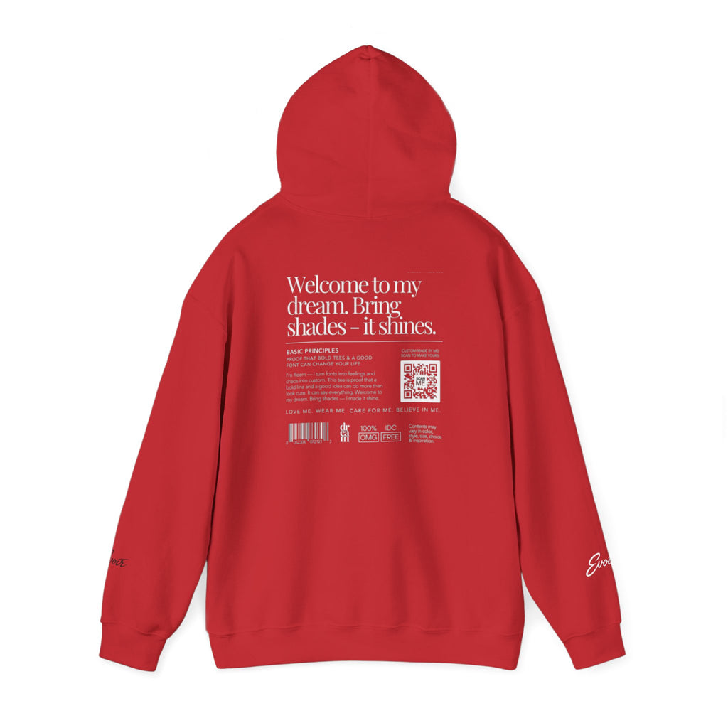 Hoodie — Minimal White Label Back-Print Hooded Sweatshirt