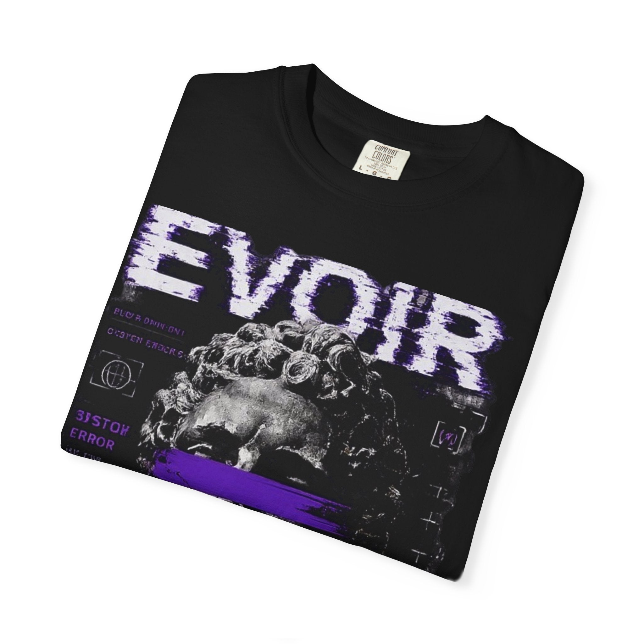 System Error T-Shirt — EVOIR Glitch Statue Graphic Tee