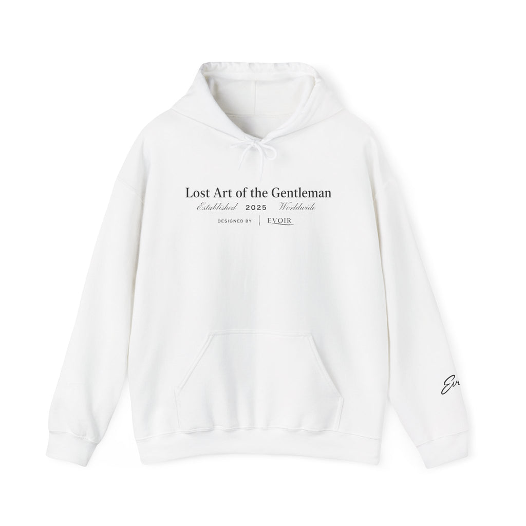 Hoodie — Minimal White Label Back-Print Hooded Sweatshirt