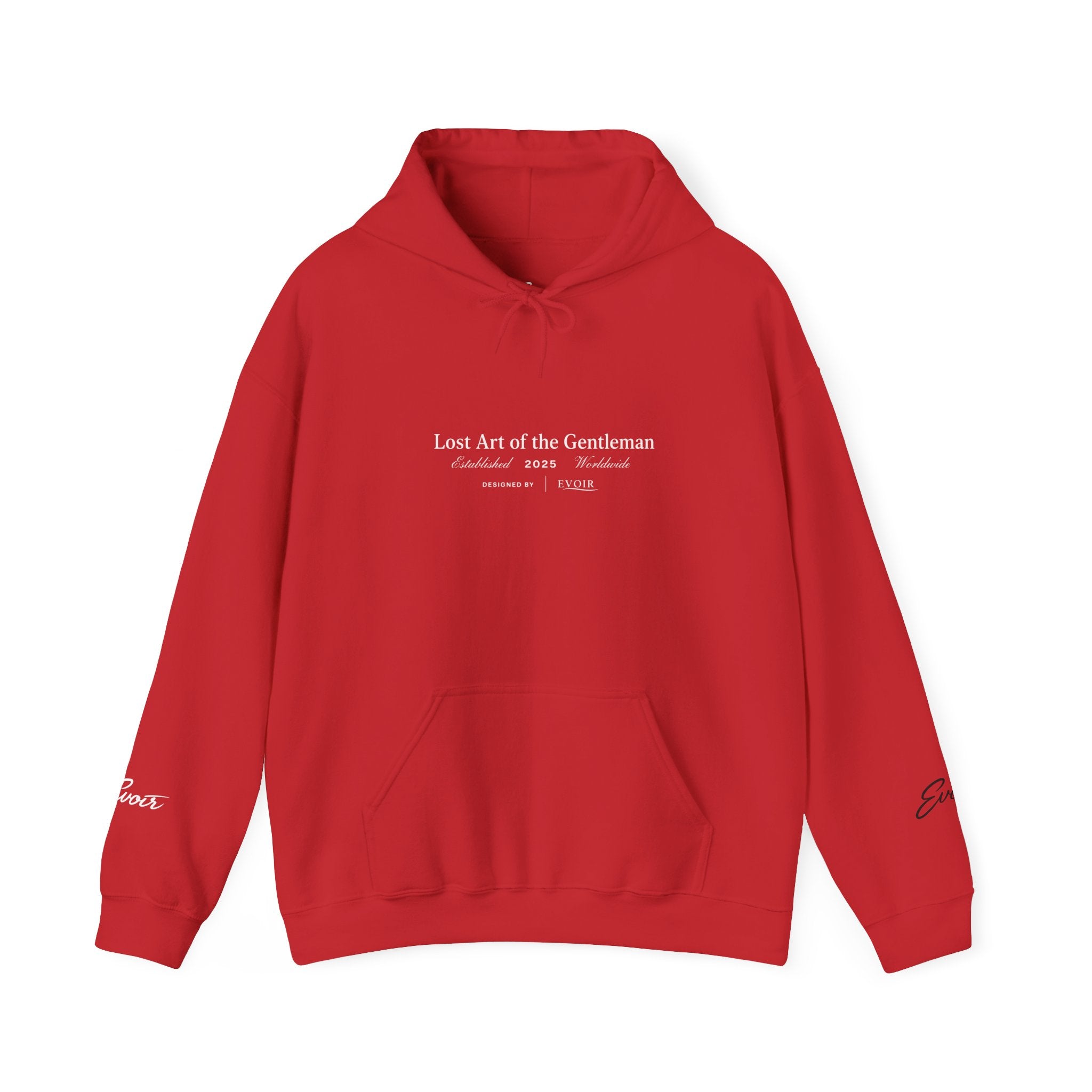 Hoodie — Minimal White Label Back-Print Hooded Sweatshirt