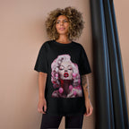 Retro Glam Marilyn Graphic T-Shirt — Pink Pinup Art Tee