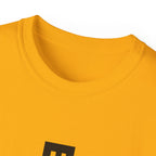Vertical 'EVOIR' Logo Tee — Minimalist Graphic Cotton T-Shirt