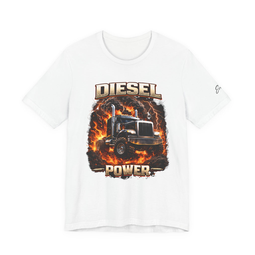 Diesel Power Truck Tee — Flame Semi Truck Graphic Shirt