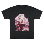 Retro Glam Marilyn Graphic T-Shirt — Pink Pinup Art Tee