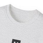 Vertical 'EVOIR' Logo Tee — Minimalist Graphic Cotton T-Shirt