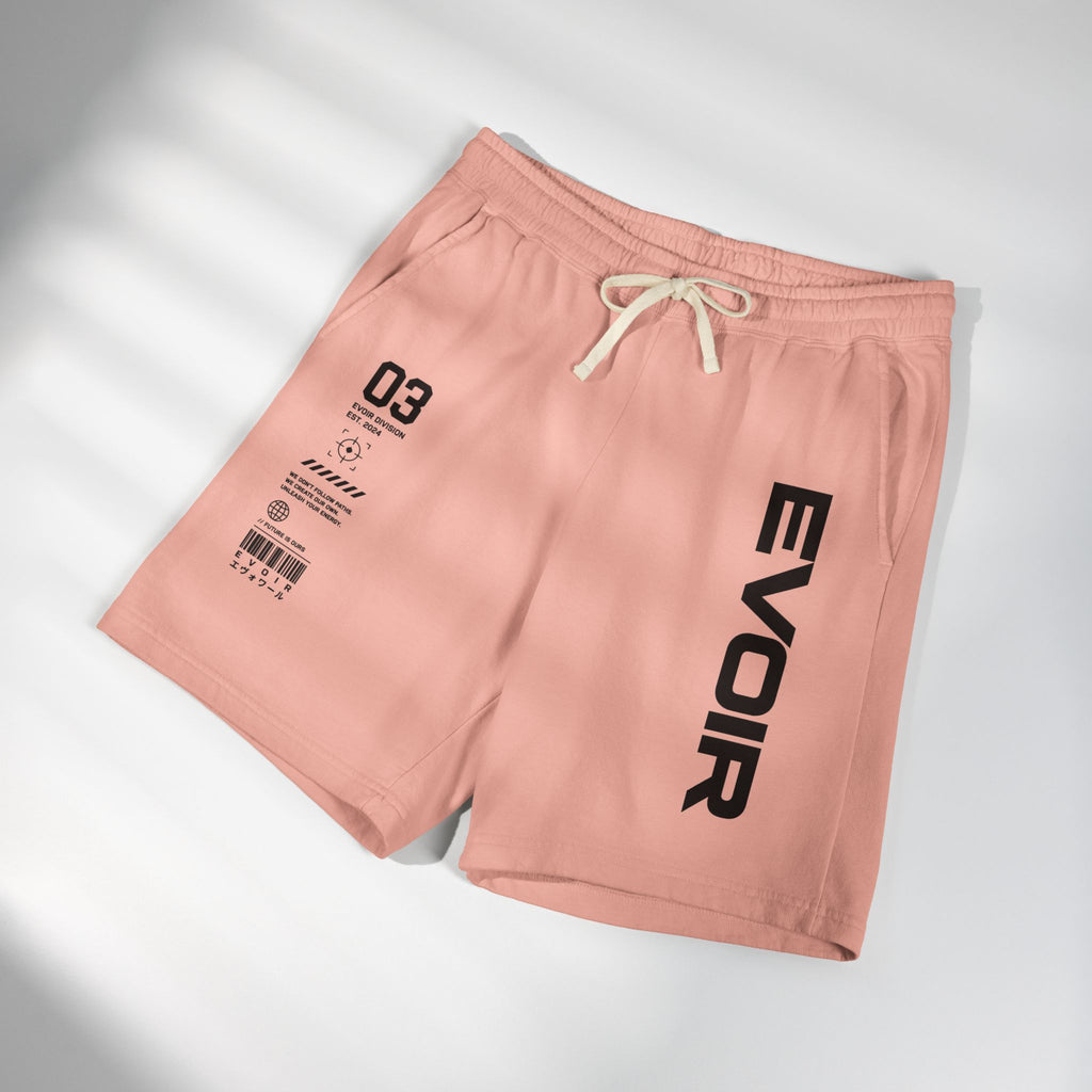 Evoir Graphic Sweat Shorts — Minimal Tech Logo Fleece Lounge Shorts