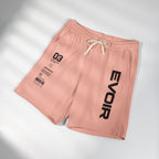 Evoir Graphic Sweat Shorts — Minimal Tech Logo Fleece Lounge Shorts