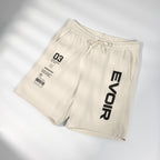 Evoir Graphic Sweat Shorts — Minimal Tech Logo Fleece Lounge Shorts