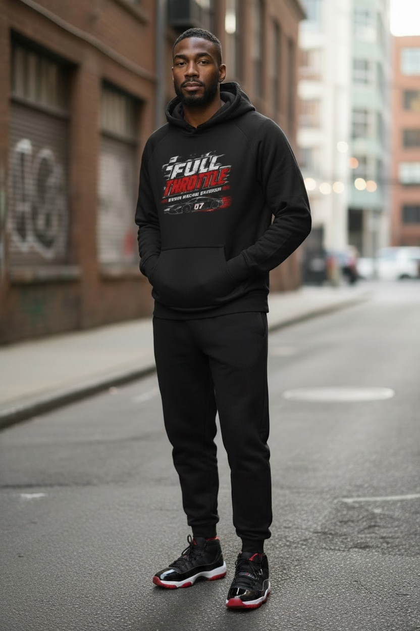 Full Throttle Racing Hoodie — Evoir Racing 07 Graphic Pullover